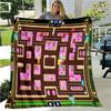 Game blanket retro game maze flannel blanket gamer blanket gift blanket