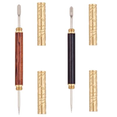 Wooden Handle Stainless Steel Tip Coffee Latte Art Pen for Professional and Beginner Baristas Creating Intricate Designs