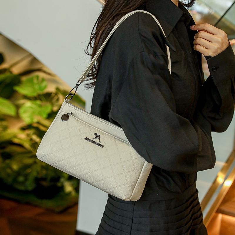 Umhängetasche Mittleren Alters Mutter Tasche Damen Weiches Leder Große Kapazität Mehrschichtige Umhängetasche Handytasche