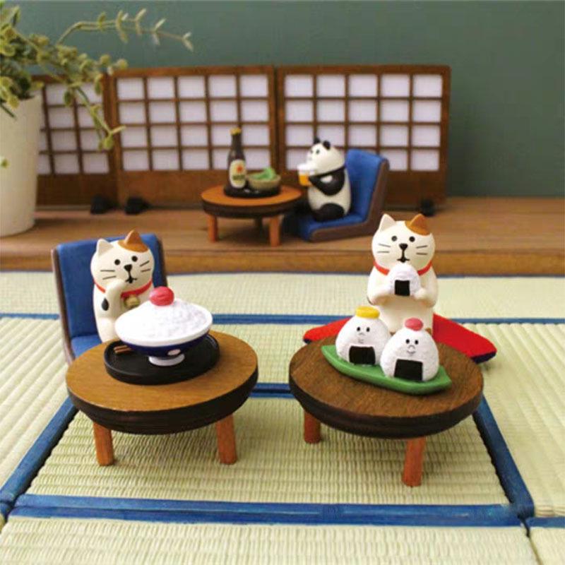 Japanese Three-Color Cat Resin Ornament - Creative Gift