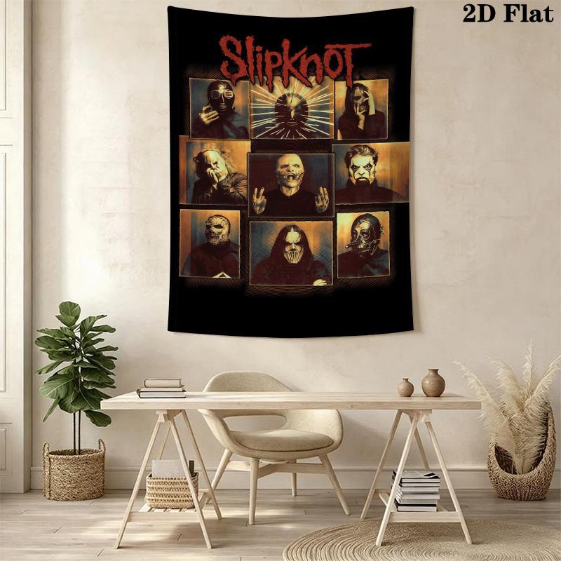 Dark Metal Tapestry Slipknot'S Mystic Design Tapestry Background Cloth Wallmounted Wall Covering Decoration Home Decor Wall Decoration