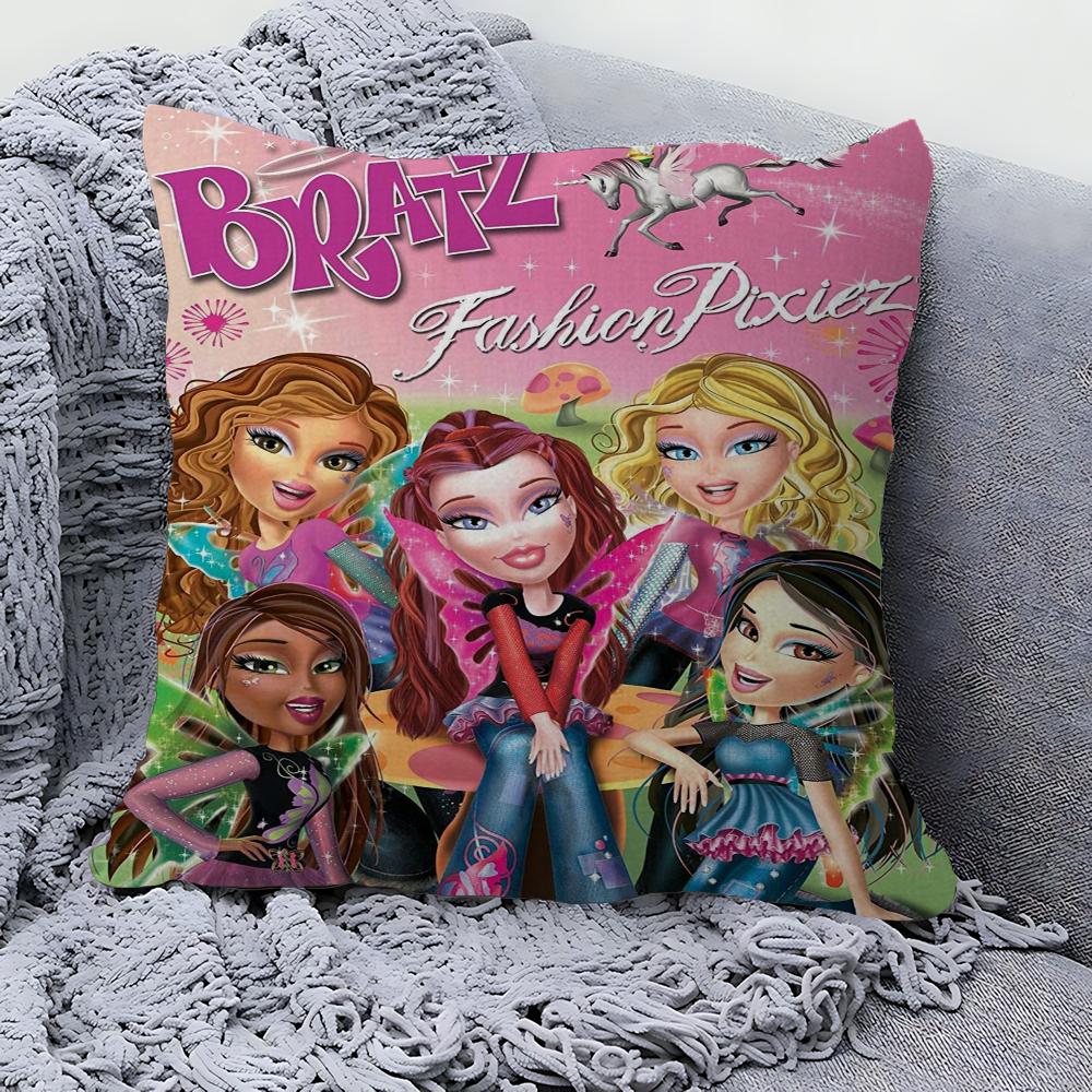 B-Bratz-Dolles Cushion Cover Pillow Cover Decor Pillowcase Printed Cushion Case For Couch