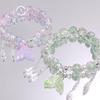 Colorful Crystal Beaded Fishtail Bracelet: Sweet, Fairy-Inspired Gift for Best Friend or Girlfriend - Perfect for May Day Outings