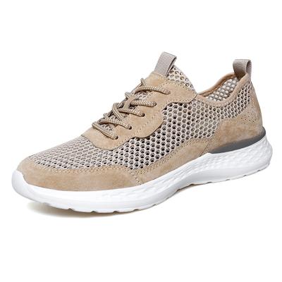 Italian Brand Men's Mesh Shoes Thick Soles Outdoor Sports Shoes Breathable Daily Men's Casual Shoes Lace Up Style Free Delivery