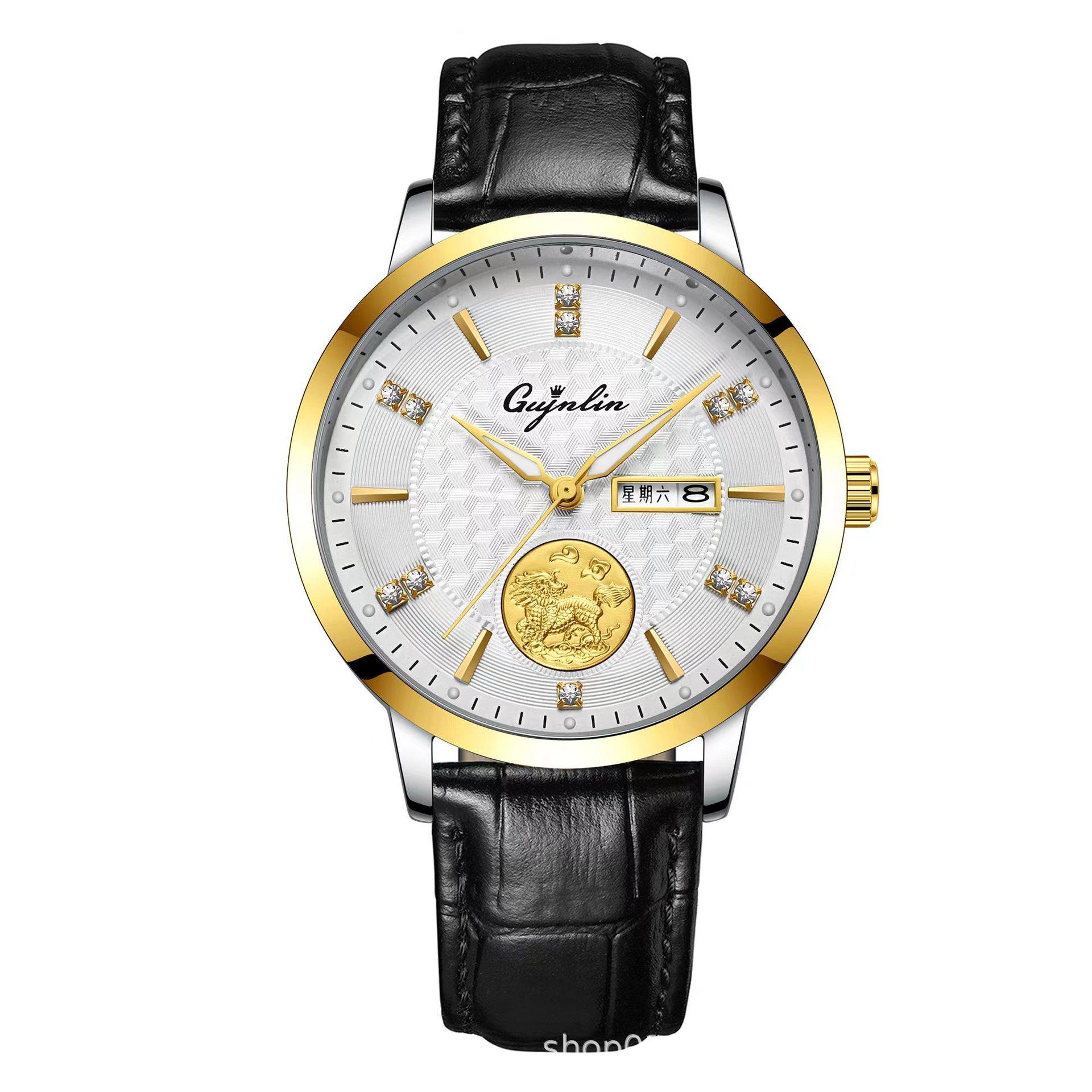 Gold Watch Men S Watch Men S Business Watch Luminous Waterproof Quartz Watch