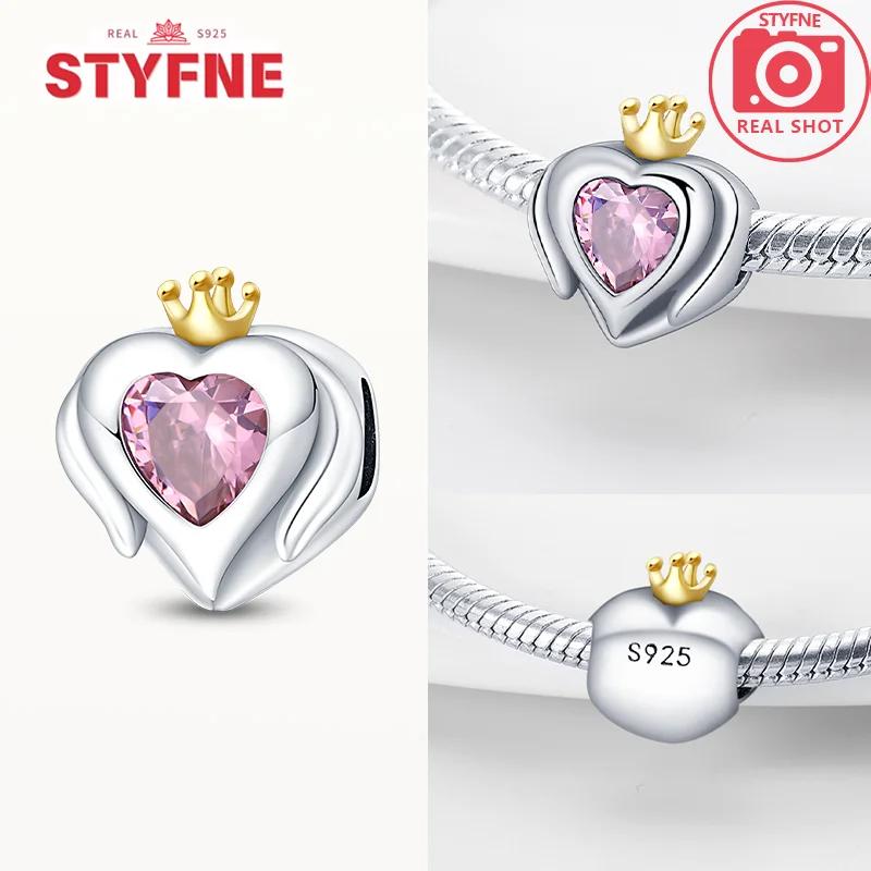 Exquisite Original Couple Love Boy&Girl Dangle Charms Heart Beads Copper Bracelet For Women Diy Jewelry Gift Charms Beads