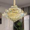 Postmodern Retro Wave Crystal Chandelier for Living Room, Bedroom, or Dining Light - Eye Protection & Atmospheric Design
