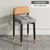 Nordic Home Luxury Upholstered Dining Chair Stackable Stool Simple Backrest Bedroom Makeup Chair for Dining Room