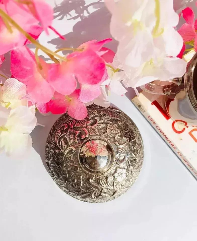 Antique Silver Vintage Finish Collectible Decorative Desk Bell, Handmade