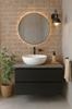 Black Wall-hung Bathroom Cabinet 60x50cm with Modus Countertop