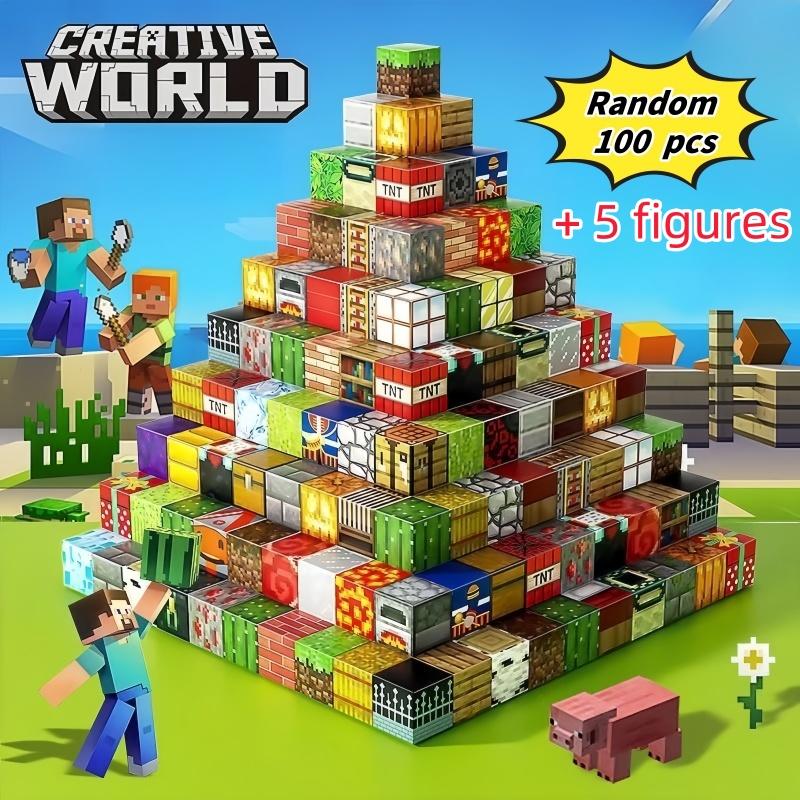 Magnetic Building Block Bricks  Architectural,Creative Cube Magnetic Building Blocks for Kids Birthday Gifts Toy