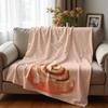 Iced Cinnamon Roll Anime Cartoon Flannel Blanket Soft Warm Throw for Bedroom Sofa Car Kids Holiday Gift