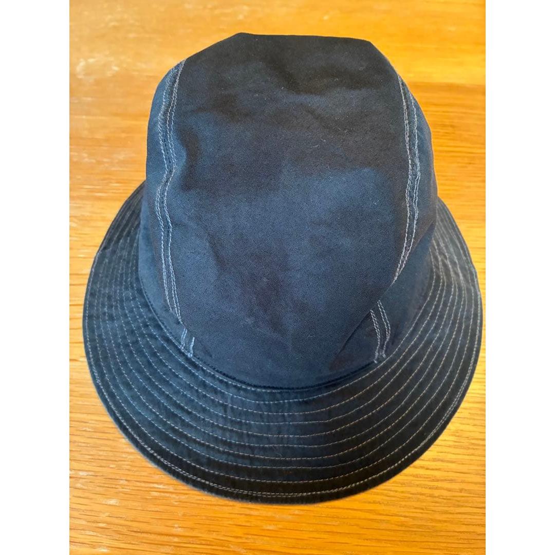 Used Kijima Takayuki black bucket hat size 2