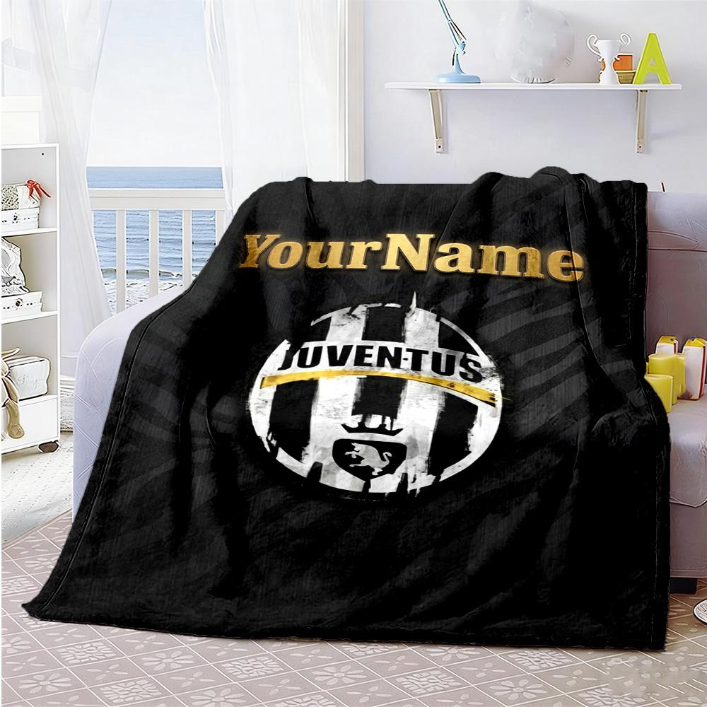 Juventus Personalized Name Blanket Throw Customizable Blanket Durable Comfort for Home Decor Office Couch Livingroom Four Seasons Universal