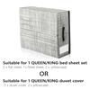 Bed Sheet Set Organizer Fabric Storage Bins Closet Foldable Bedding for Quilt