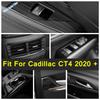 For Cadillac CT4  - 2024 Black Car Window Lift / Handle Bowl / AC Air Vent / Gear Shift Decor Frame Accessories Cover Trim