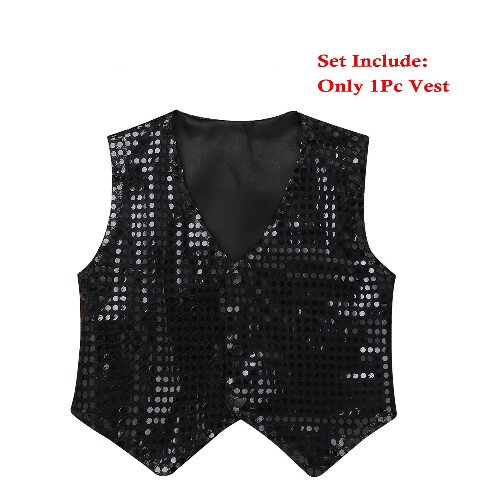 Costume de Magicien pour Enfants Kit Jouet pour Garçons Filles Gilet Cape Chapeau Baguette Magique Gants Tenues pour Spectacle de Tours de Magie 160