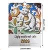 Medieval Cat Calendar 2026 - Strange Medieval Cat Wall Calendar, 12 Months Ugly Medieval Cat, January 2026 To December 2026