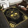 Modern Black and Gold Skull Pattern Carpet with Decorative Design Suitable for Use As an Anti-slip for Living Room Bedroom Sofas