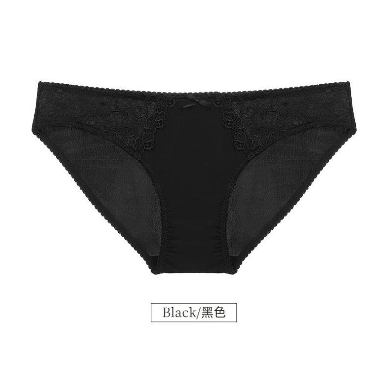Women Sexy Plus Size Low Waist Hip Lifting Lace Embroidered Triangle Briefs