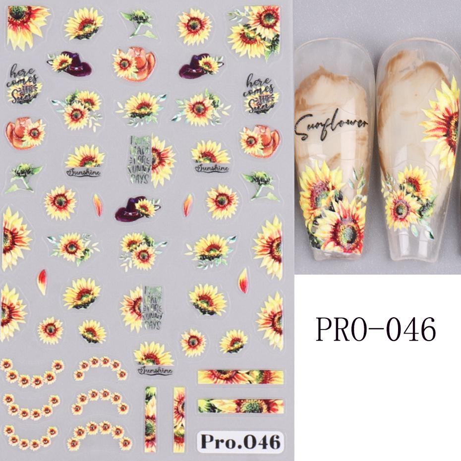 Shining Mermaid Nail Stickers Holographic Shell Star Fish 5D Decals Sea Animal Jellyfish Nail Art Sliders Scrub Summer Design