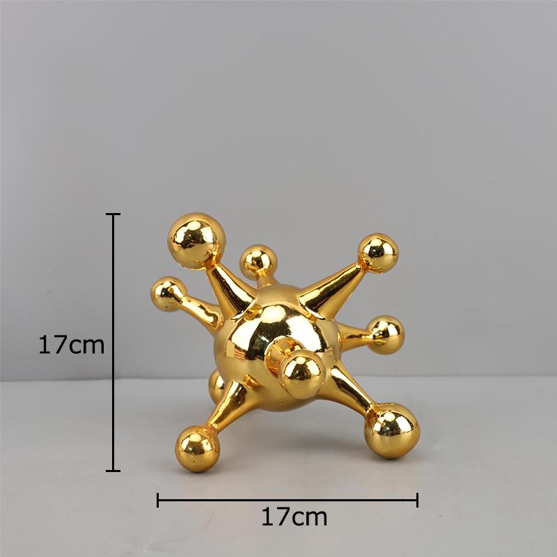 

Molecular Structure Atomic Nucleus Creative Ornaments Desk Decoration Golden Molecular Structure Model Room Aesthetic Decor