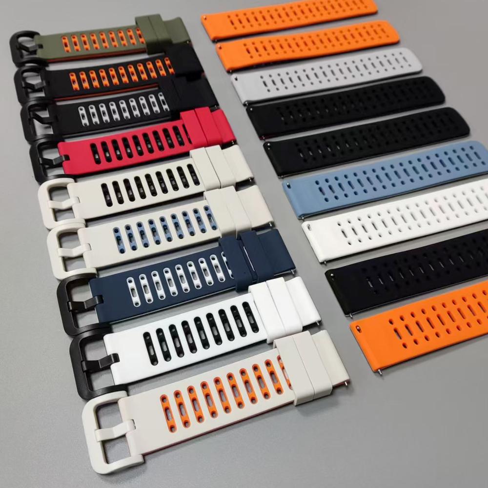 Silikon-Smartwatch-Armband 22 mm für SUUNTO RACE S, passend für SUUNTO 9 Peak DLC/PRO VERTICAL OCEAN RUN RACE S, atmungsaktives Sportarmband