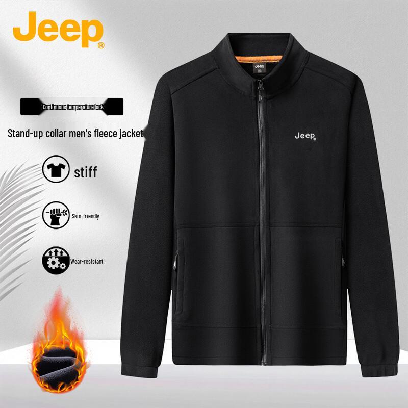 

JEEP Men s Heavyweight Thermal Fleece Zip Jacket 4XL