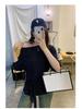 Korean Style Tie-Waist Long-Sleeved Off-Shoulder T-Shirt for Women - Autumn Edition