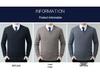 Men's Versatile V-Neck Cashmere Sweater: Warm Autumn/Winter Knit for Middle-Aged & Young Adults