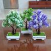 "Artificial Bonsai Potted Plants - Small, Plastic, Decorative Flowers for Desktop & Living Room"