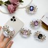 Mobile Lazy Ins Goddess Style Creative Stand DIY Rhinestone Folding Back Cover Desktop Support Tablet With Airbag