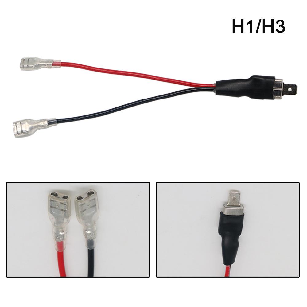 

H1/H3 Headlight Converter Cable Adapter with Bracket 17CM