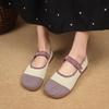 Mary Lightweight Color Matching Flat Bottom Light Mouth Single Shoes Old Beijing Cloth Shoes Women's Flat Bottom Foreign Style Explosion 2025 Fragra