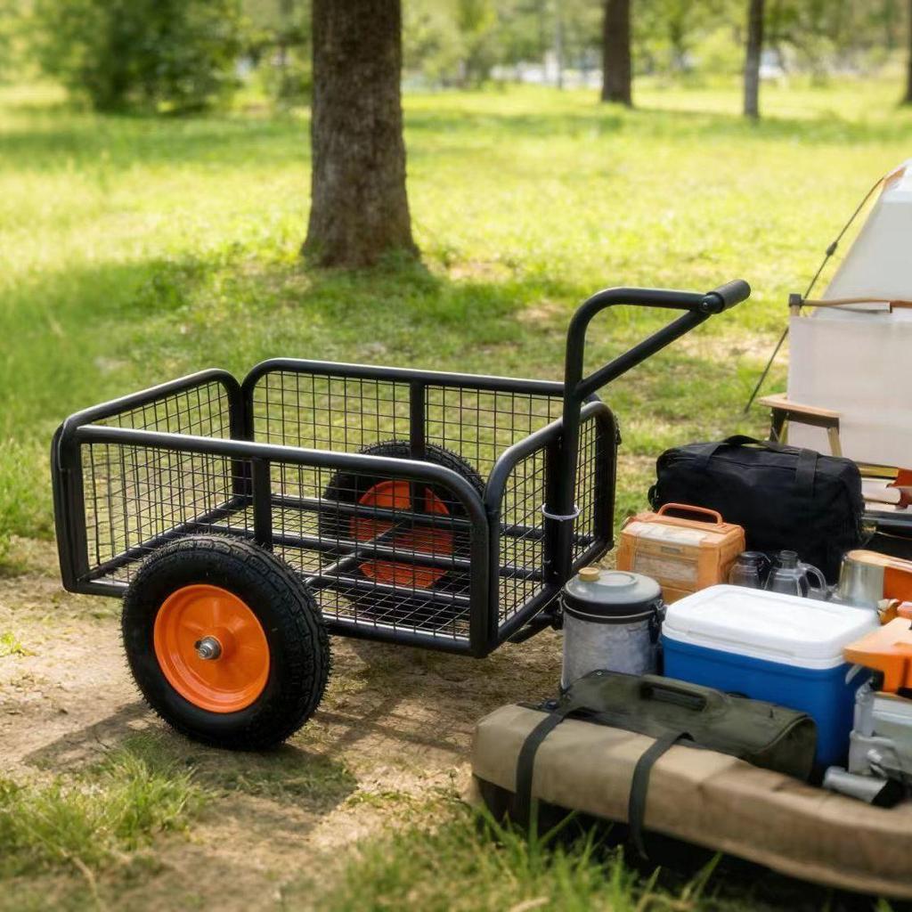 Portable Electric Towable Camping Cart - Hand-Pushed Picnic and Small Trailer