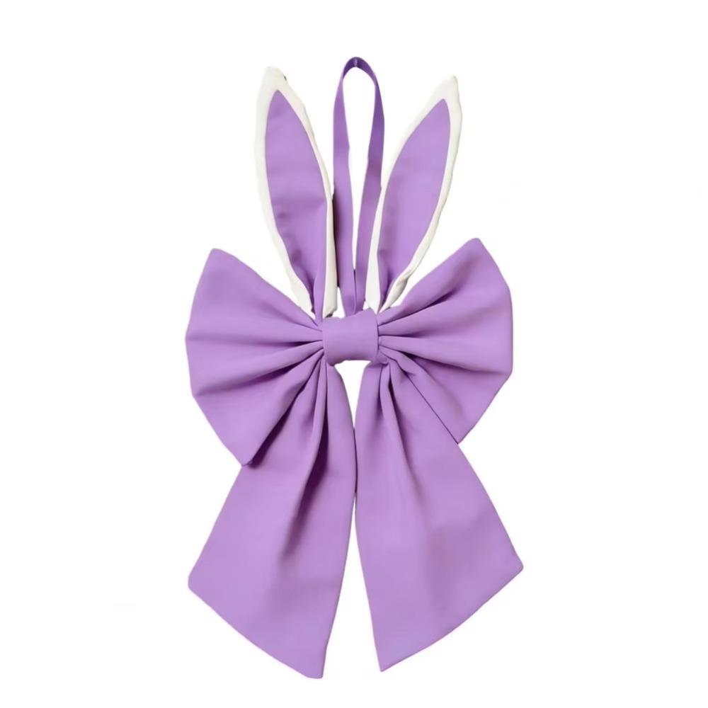 Creative Multi-colored Bunny Ear Bow Soft Multi-purpose Wreath Bow Cute Polyester Easter Hanging Item Holiday Celebration