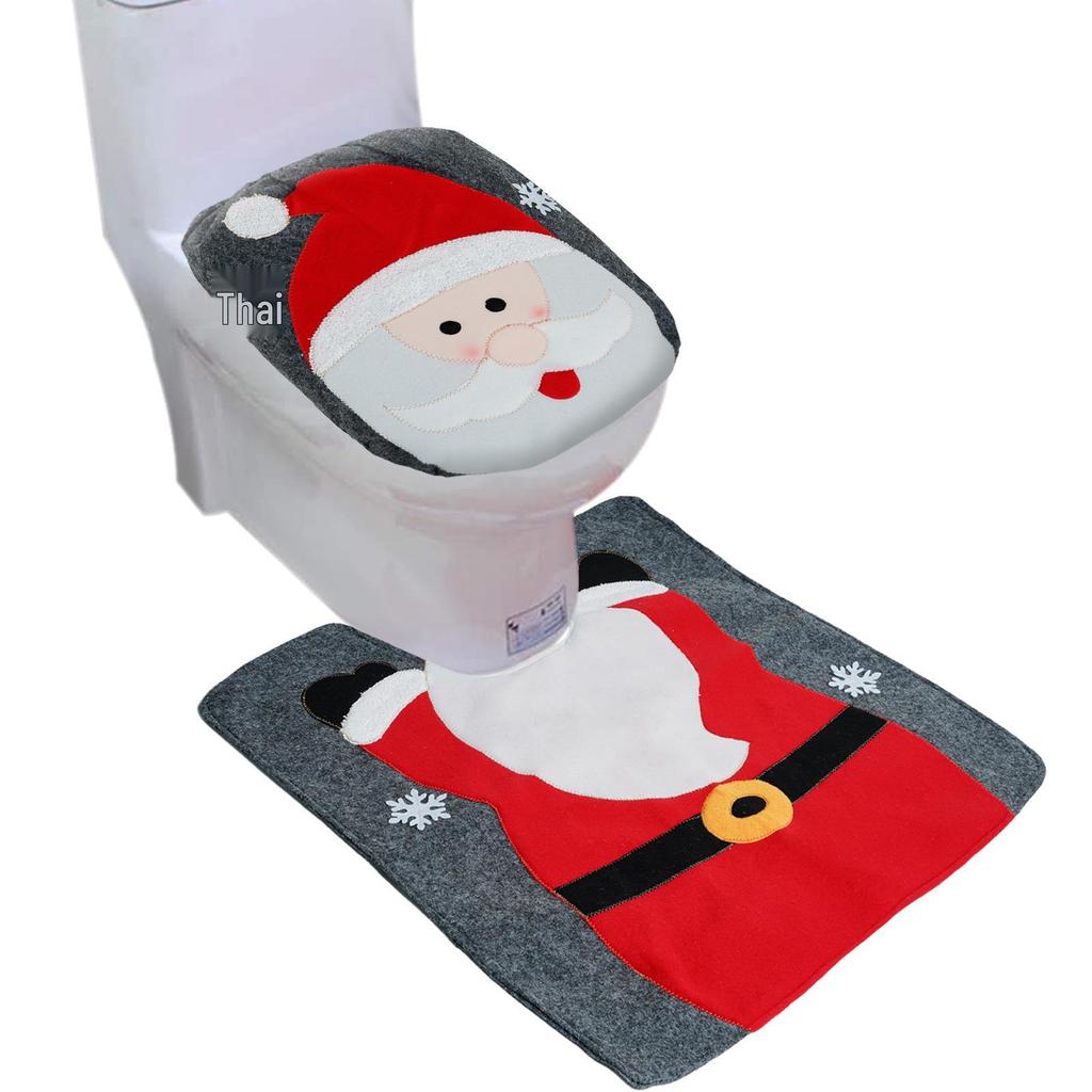 2023 Christmas Gnome Toilet Seat Cover: Creative Faceless Old Man Decoration for Bathroom