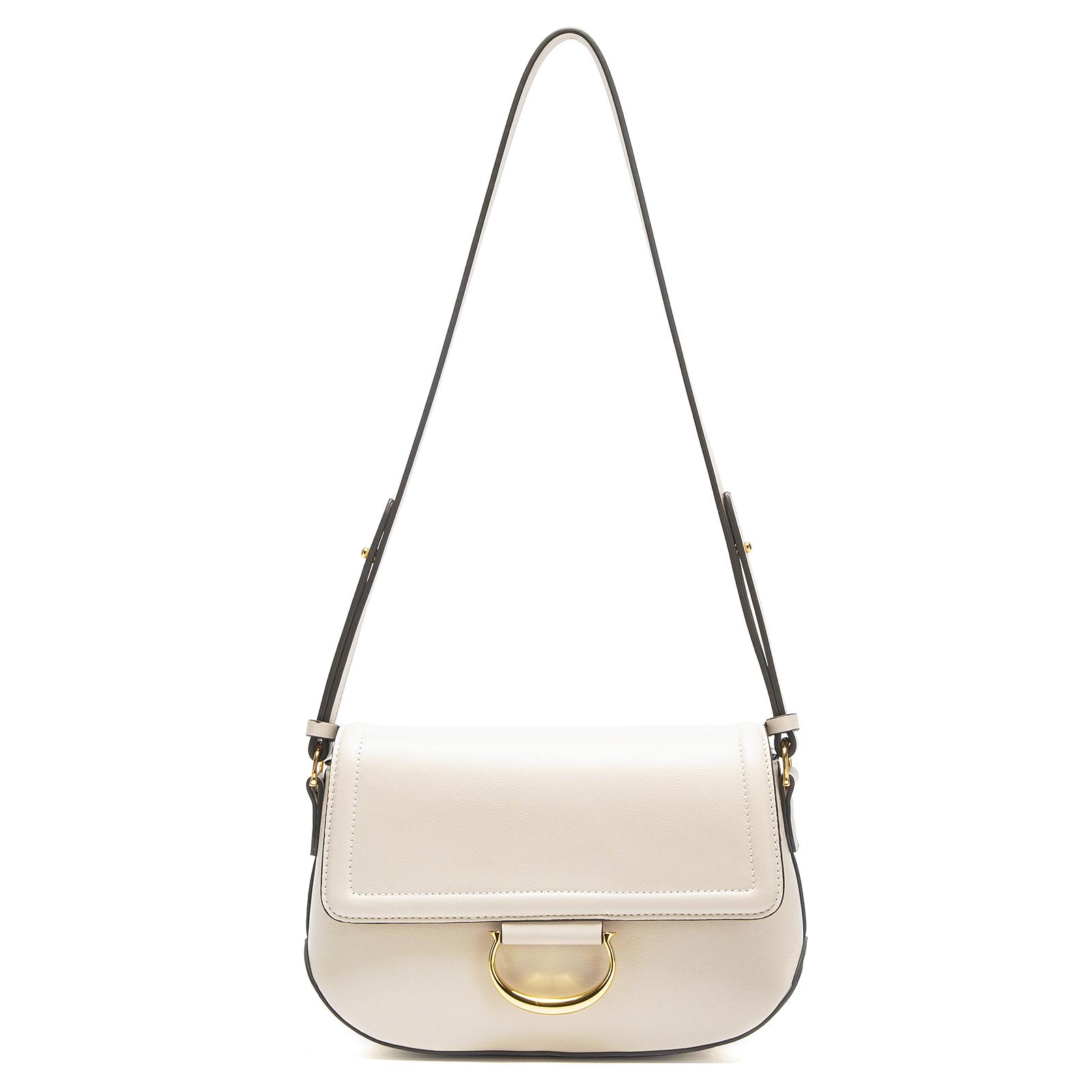 CHCH Women s Shoulder Bag 2026 New Beige Magnetic Flip Saddle Bag Simple Commuter бежевый