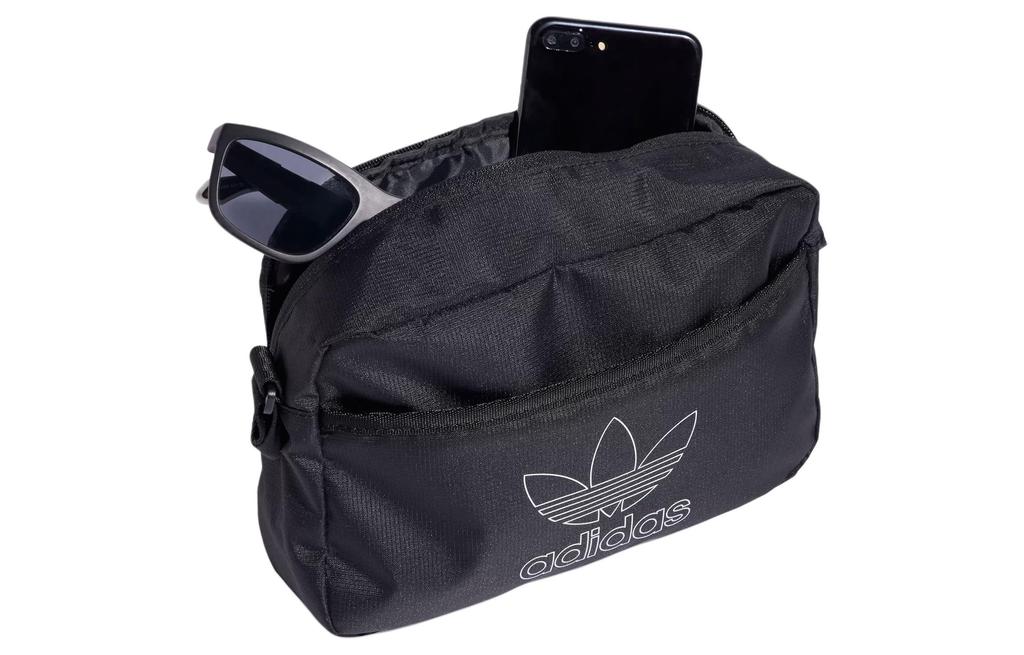 adidas Originals Recycled Polyester Shoulder Bag Unisex Black IS4585