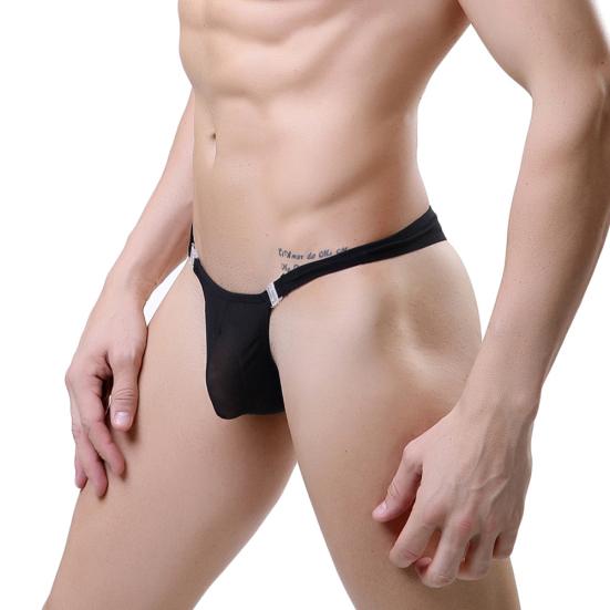 Honeymoon Durchsichtige Herren G-String Unterwäsche Solide Sexy Slips Tangas T-back