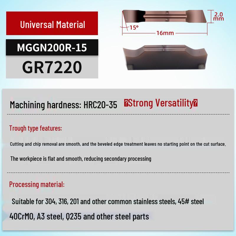 MGGN400/MGMN300/200 CNC Grooving and Parting Cutter Blade