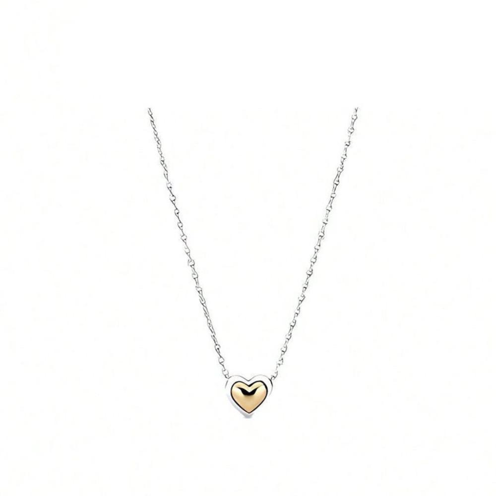 925 Silver Plated Double Ring Necklace Minimalist Collarbone Chain Dainty Layering Jewelry