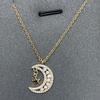 Douyin explosion Seiko star and moon full diamond necklace raw niche cold wind collarbone chain wholesale