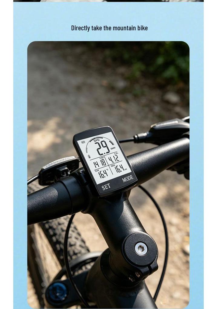 Large Screen Waterproof GPS Wireless Cycling Computer with Backlight and Odometer