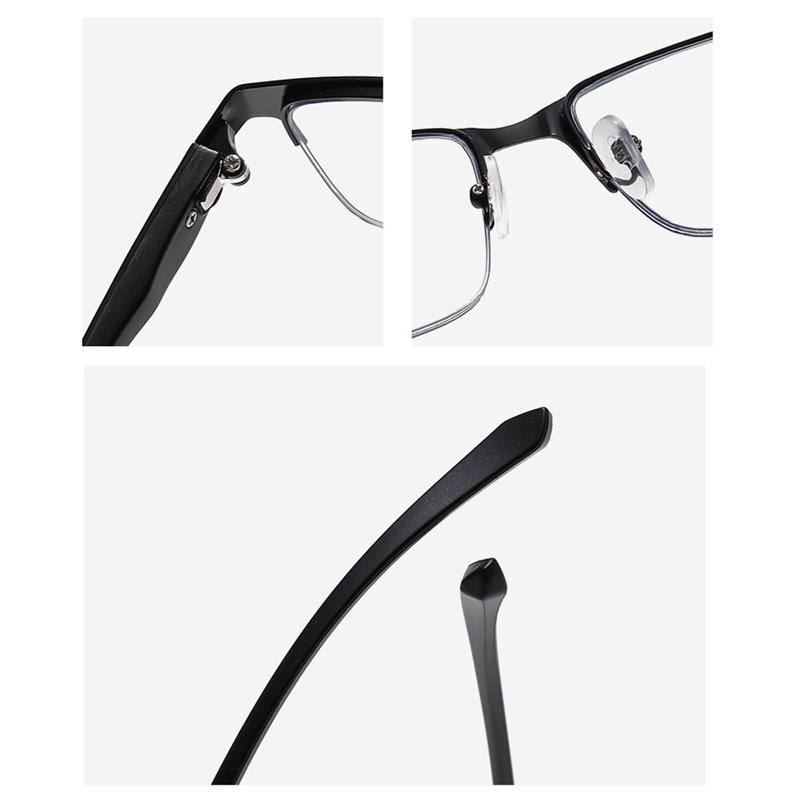 Half Frame Photochromic Glasses for Men Trendy Fashion Color Changing Eyeglasses Unisex Sunglasses