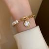 1pc of Ladies' Freshwater Pearls Bracelet Featuring a Light Luxury Joyful Face Design Made of Freshwater Pearls