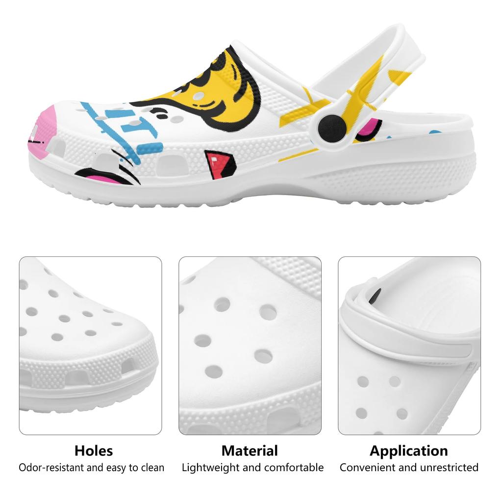 Colorful Printed EVA Clogs Slippers Unisex Lightweight Breathable Slip On Casual Sandals Lightweight Soft Sole Summer Daily Wear