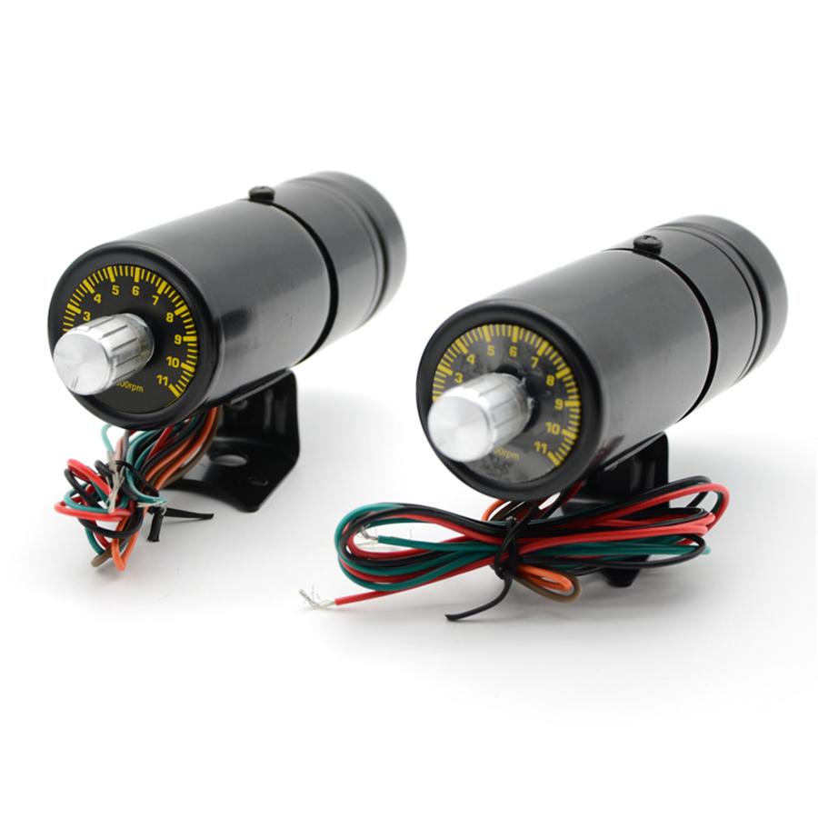 Blue Led Adjustable Tachometer Rpm Tacho Gauge Pro Shift Light 1000-11000 Universal