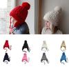 Kids Children Knit Hat Solid Color Ear Flaps Cap Boy Girl Warm Beanie Bonnet