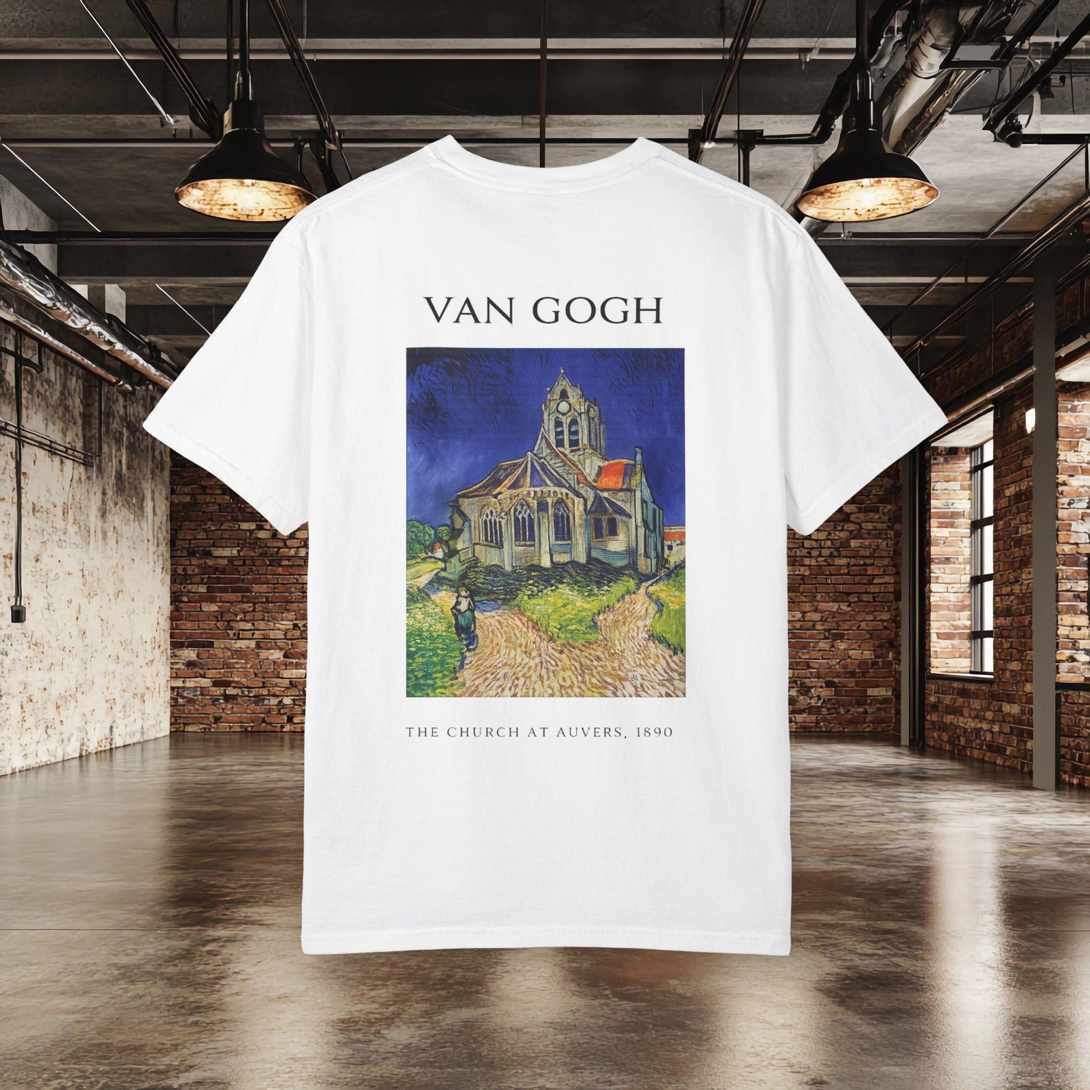 Van Gogh The Church at Auvers Shirt, Vintage Art T shirt, Gothic Church Painting Tee, Museum Artwork Shirt, Art Lover Gift S